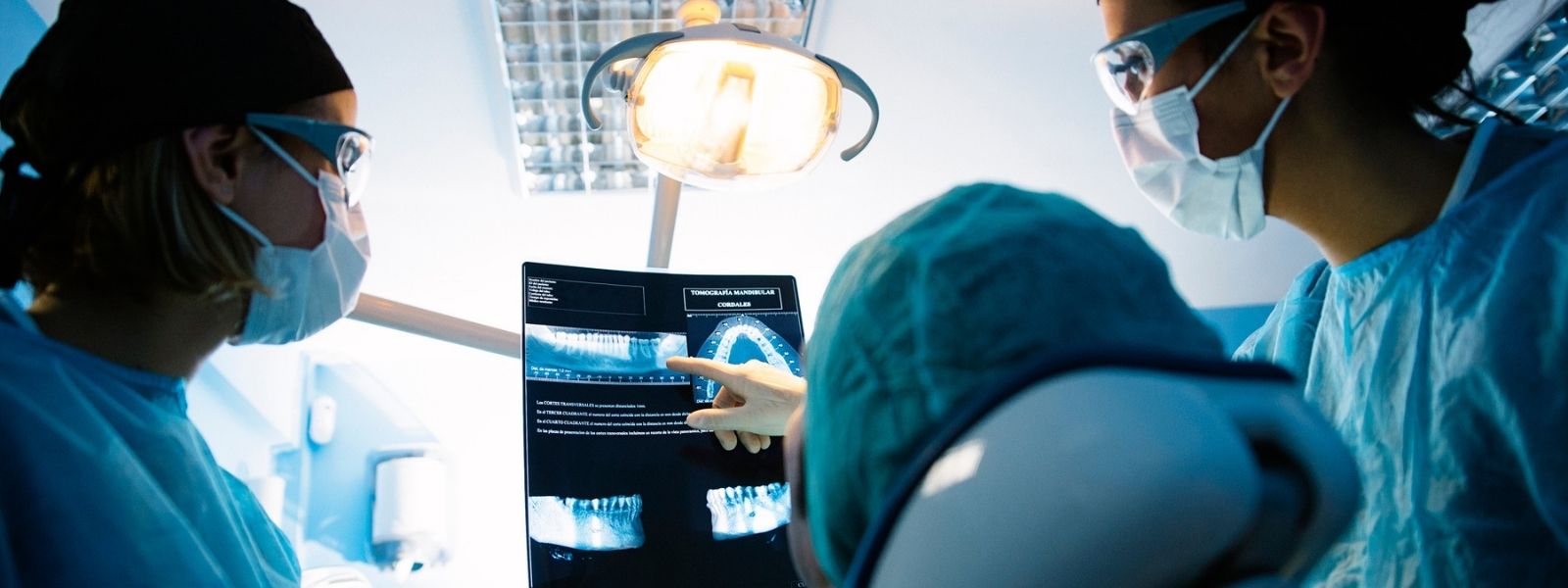 dentists checking x-rays